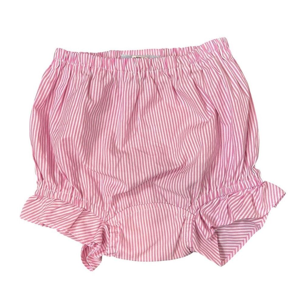 Mi Golondrina Bloomers Bottom Baby 3 Pink White Striped Ruffle Girls Shorts 3t